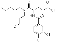 Loxiglumide molecular structure (CAS 107097-80-3)