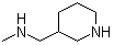 CAS # 1070979-38-2, N-Methyl-3-piperidinemethanamine