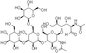 CAS # 1072108-34-9, O-beta-D-Mannopyranosyl-(1→3)-O-[beta-D-mannopyranosyl-(1→6)]-O-beta-D-mannopyranosyl-(1→4)-O-2-(acetylamino)-2-deoxy-beta-D-glucopyranosyl-(1→4)-2-(acetylamino)-2-deoxy-D-glucose