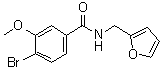 4-Bromo-N-(2-furanylmethyl)-3-methoxybenzamide molecular structure (CAS 1072944-36-5)