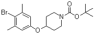 4-(4-Bromo-3,5-dimethylphenoxy)-1-piperidinecarboxylic acid 1,1-dimethylethyl ester molecular structure (CAS 1072944-63-8)