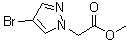 4-溴-1H-吡唑-1-乙酸甲酯分子结构 (CAS 1072944-71-8)