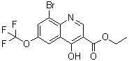 structure of CAS# 1072944-81-0, 8-溴-4-羟基-6-(三氟甲氧基)-3-喹啉羧酸乙酯