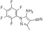 structure of CAS# 1072944-84-3, 5-氨基-3-甲基-1-(2,3,4,5,6-五氟苯基)-1H-吡唑-4-甲腈