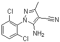 structure of CAS# 1072944-85-4, 5-氨基-1-(2,6-二氯苯基)-3-甲基-1H-吡唑-4-甲腈