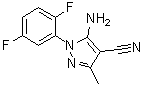 structure of CAS# 1072944-86-5, 5-氨基-1-(2,5-二氟苯基)-3-甲基-1H-吡唑-4-甲腈