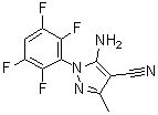 structure of CAS# 1072944-90-1, 5-氨基-3-甲基-1-(2,3,5,6-四氟苯基)-1H-吡唑-4-甲腈