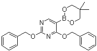 structure of CAS# 1072944-91-2, 5-(5,5-二甲基-1,3,2-二氧硼杂环己烷-2-基)-2,4-二(苄氧基)嘧啶
