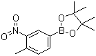 structure of CAS# 1072945-06-2, 4-Methyl-3-nitrophenylboronic acid pinacol ester