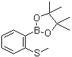 CAS # 1072945-09-5, 2-Methylthiophenylboronic acid pinacol ester, 4,4,5,5-Tetramethyl-2-[2-(methylthio)phenyl]-1,3,2-dioxaborolane