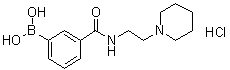 structure of CAS# 1072945-72-2, [3-[[[2-(1-哌啶基)乙基]氨基]羰基]苯基]硼酸盐酸盐