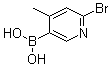 structure of CAS# 1072945-75-5, (6-溴-4-甲基-3-吡啶基)硼酸