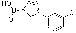 structure of CAS# 1072945-88-0, [1-(3-氯苯基)-1H-吡唑-4-基]硼酸