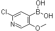 structure of CAS# 1072945-98-2, (2-氯-5-甲氧基-4-吡啶基)硼酸