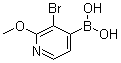 structure of CAS# 1072946-00-9, (3-溴-2-甲氧基-4-吡啶基)硼酸