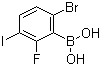structure of CAS# 1072951-90-6, (6-Bromo-2-fluoro-3-iodophenyl)boronic acid