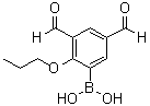 structure of CAS# 1072951-92-8, (3,5-Diformyl-2-propoxyphenyl)boronic acid