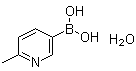 structure of CAS# 1072952-30-7, (6-Methyl-3-pyridinyl)boronic acid hydrate (1:1)