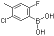 structure of CAS# 1072952-42-1, (5-Chloro-2-fluoro-4-methylphenyl)boronic acid