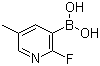 structure of CAS# 1072952-45-4, 2-氟-5-甲基吡啶-3-硼酸