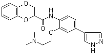 structure of CAS# 1072959-67-1, N-[2-[2-(二甲基氨基)乙氧基]-4-(1H-吡唑-4-基)苯基]-2,3-二氢-1,4-苯并二恶烷-2-甲酰胺