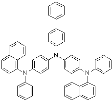N1-[1,1'-联苯]-4-基-N4-1-萘基-N1-[4-(1-萘基苯基氨基)苯基]-N4-苯基-1,4-苯二胺分子结构 (CAS 1073183-32-0)