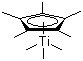 structure of CAS# 107333-47-1, (Trimethyl)pentamethylcyclopentadienyltitanium (IV)