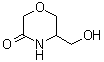 structure of CAS# 1073338-64-3, 5-(Hydroxymethyl)-3-morpholinone