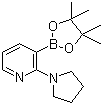 structure of CAS# 1073354-41-2, 2-(Pyrrolidin-1-yl)pyridine-3-boronic acid pinacol ester