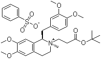 CAS # 1075727-00-2, (1R,2R)-1-[(3,4-Dimethoxyphenyl)methyl]-2-[3-(tert-butoxy)-3-oxopropyl]-1,2,3,4-tetrahydro-6,7-dimethoxy-2-methylisoquinolinium  benzenesulfonate