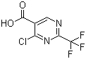 structure of CAS# 1076197-55-1, 4-Chloro-2-(trifluoromethyl)-5-pyrimidinecarboxylic acid