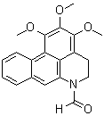 structure of CAS# 107633-69-2, 4,5-Dihydro-1,2,3-trimethoxy-6H-dibenzo[de,g]quinoline-6-carboxaldehyde