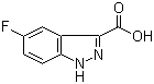 structure of CAS# 1077-96-9, 5-Fluoro-3-indazolecarboxylic acid