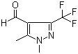1,5-Dimethyl-3-(trifluoromethyl)-1H-pyrazole-4-carbaldehyde molecular structure (CAS 1082065-80-2)