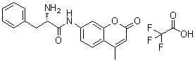 structure of CAS# 108321-84-2, (S)-alpha-氨基-N-(4-甲基-2-氧代-2H-1-苯并吡喃-7-基)苯丙酰胺单(三氟乙酸)盐