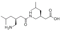 CAS 登录号：1083246-65-4, (3S)-3-({[(3S)-3-(氨基甲基)-5-甲基己酰]氨基}甲基)-5-甲基己酸