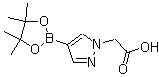 structure of CAS# 1083326-41-3, 4-(4,4,5,5-Tetramethyl-1,3,2-dioxaborolan-2-yl)-1H-pyrazole-1-acetic acid
