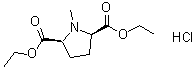 (2R,5S)-rel-1-甲基-2,5-吡咯烷二甲酸二乙基酯盐酸盐分子结构 (CAS 1087724-64-8)