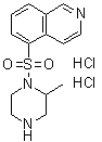 structure of CAS# 108930-17-2, 1-(5-Isoquinolinylsulfonyl)-2-methylpiperazine dihydrochloride