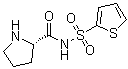 structure of CAS# 1089663-51-3, (2S)-N-(2-Thienylsulfonyl)-2-pyrrolidinecarboxamide