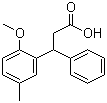 3-(2-甲氧基-5-甲基苯基)-3-苯基丙酸分子结构 (CAS 109089-77-2)
