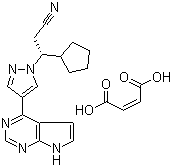 CAS 登录号：1092939-15-5, (betaR)-beta-环戊基-4-(7H-吡咯并[2,3-d]嘧啶-4-基)-1H-吡唑-1-丙腈马来酸盐
