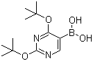 structure of CAS# 109299-79-8, 2,4-Ditert-butoxypyrimidin-5-ylboronic acid