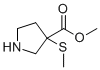 structure of CAS# 1093063-60-5, Methyl 3-(methylthio)pyrrolidine-3-carboxylate