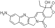 8-Amino-4-ethyl-4-hydroxy-1H-pyrano[3',4':6,7]indolizino[1,2-b]quinoline-3,14(4H,12H)-dione molecular structure (CAS 109581-97-7)