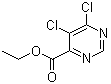 structure of CAS# 1097250-57-1, 5,6-Dichloropyrimidine-4-carboxylic acid ethyl ester