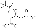 structure of CAS# 109744-49-2, (3R)-3-(tert-Butyldimethylsilyl)oxypentanedioate-1-methyl monoester