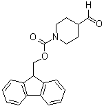4-甲酰基-1-哌啶羧酸芴甲基酯分子结构 (CAS 1097779-02-6)