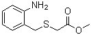 CAS # 110035-68-2, 2-[[(2-Aminophenyl)methyl]thio]acetic acid methyl ester