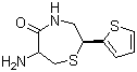 structure of CAS# 110221-26-6, (2S,6R)-6-氨基-2-(2-噻吩基)-1,4-硫氮杂卓-5-酮
